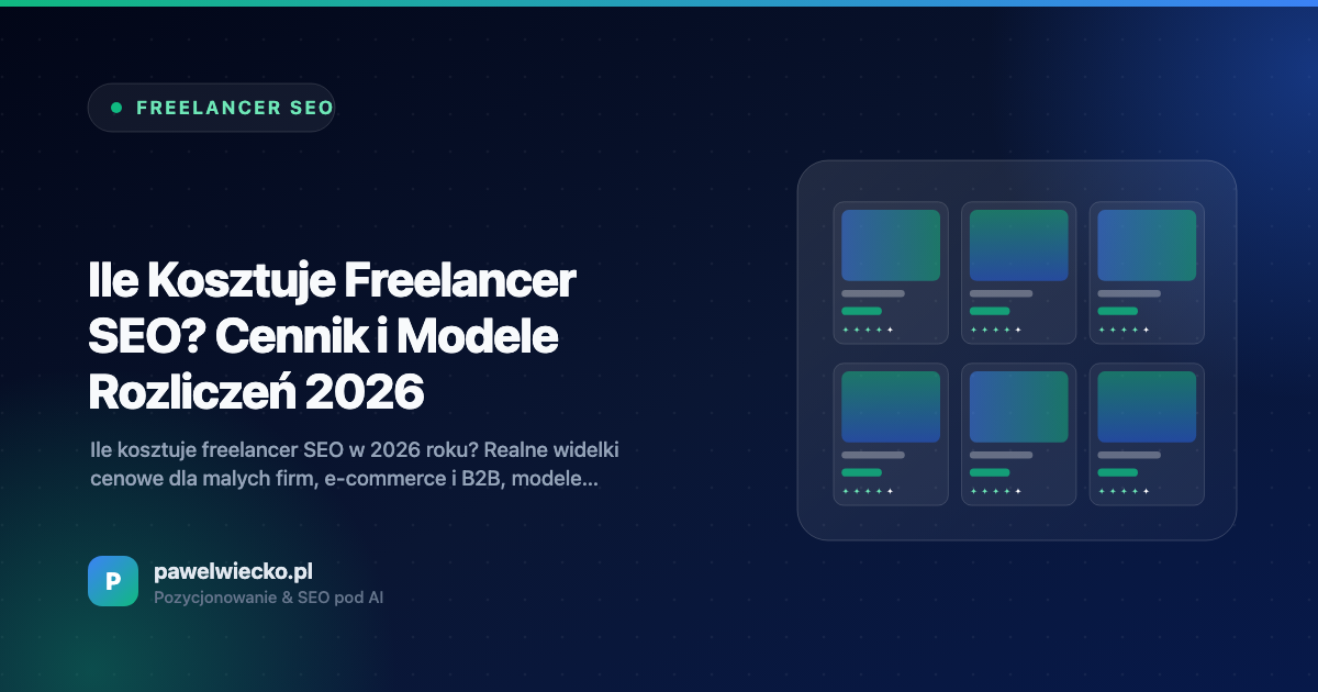 Ile Kosztuje Freelancer SEO? Cennik i Modele Rozliczeń 2026